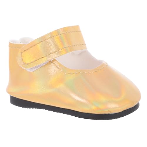 HEMOTON Puppenschuhe kinderspielzeug Mini Schuhe Puppen Puppen Mode Puppenaccessoires Puppenkleidschuhe Puppenhauszubehör Miniatur-Schuhe Kinderschuhe Anziehschuhe Golden von HEMOTON