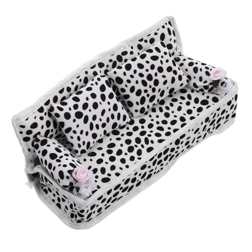 HEMOTON Puppenstubensofa Mini Sofa puppenhaus Sofa Mini-Couch Wohnzimmer Puppenhaus Platzsparendes Puppenmöbel Puppenhaus-Sofa-Dekoration Puppenhaus- - Miniatur-Couch Stoff von HEMOTON