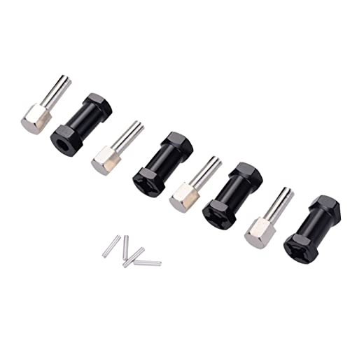 HEMOTON Rc Auto Rad Teile Zubehör Für Rc-Autos Rad-sechskant-nabenadapter 1/10 Rc Auto Radteile Rc Autoreifen Sechskantschraube Rad-sechskant-Adapter Radnaben Adapter Autoteile Black von HEMOTON