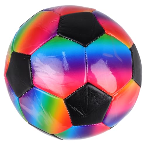 HEMOTON Regenbogenfußball Fußball 21,5cm Wählen Sie Fußballgröße 5 Fußbälle Bunt Aufblasbarer Fußball Fußbälle 21,5cm Fußball Trainieren Fußball Ball Kleiner Fußball Bunter Fußball PVC von HEMOTON