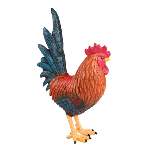 HEMOTON Schwanzmodell Ornament Gnom Futterspender Huhn Plüsch Zwerg simulierte Hahnstatue Gartenskulptur im Freien Hühnerskulptur Hahn Figur Modell eines Gartenhahns Plastik von HEMOTON