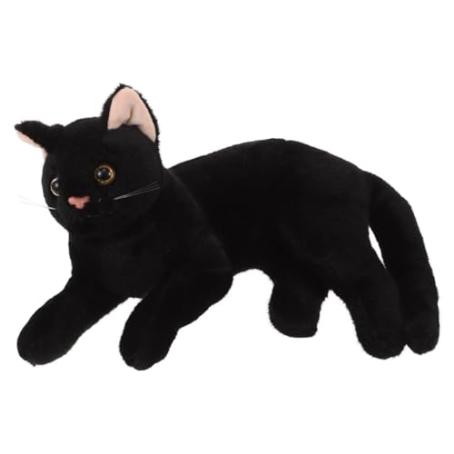 HEMOTON Schwarze Katze, Plüschfigur, realistisch, niedlich, realistisch, für Tiere HEMOTON Schwarze Katze, Plüschfigur, realistisch, niedlich, realistisch, für Tiere von HEMOTON