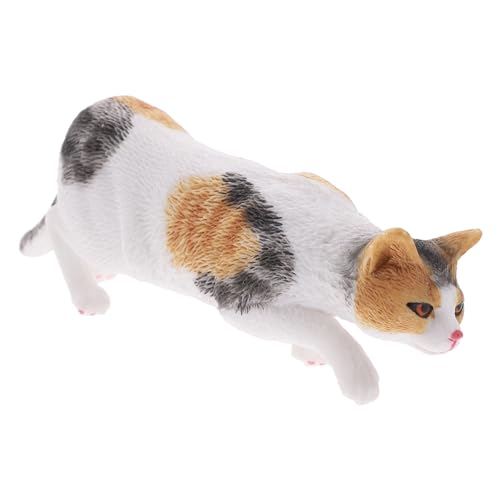 HEMOTON Simulationskatzenfigur Katzenfiguren Zur Dekoration Mini-cocktailgläser Gartenkatzenfigur Katzen-sammelfigur Katzen-sammlerstück Mikrolandschaft PVC Kind Kätzchen Dreifarbige von HEMOTON