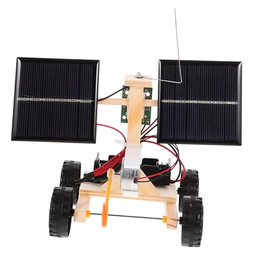 HEMOTON Solarrennwagen Bausatz für Schaltungswissenschaft 3D Holzpuzzle Solarauto Automobil DIY-pädagogische technische Experimente Lern-Solarauto-Requisite hölzern Rennauto Ausrüstung von HEMOTON