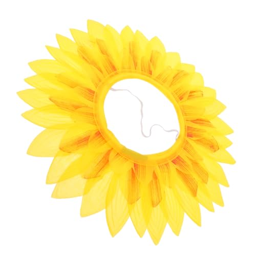 HEMOTON Sonnenblumenkopfbedeckung Braut- Sonnenblumenkinder Ballettröckchen halloween costume halloween kleidung Sonnenblumen Kinderkostüm Sonnenblumen-Kopfschmuck-Kostüm Seidentuch Yellow von HEMOTON