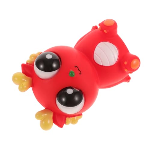 HEMOTON Starrender Drache Pop-bälle Interessantes Quetschspielzeug Squishy-Ball, Künstliches Auge Kreatives Streichspielzeug Augen Hervortretendes Drachenspielzeug Rot Plastik von HEMOTON