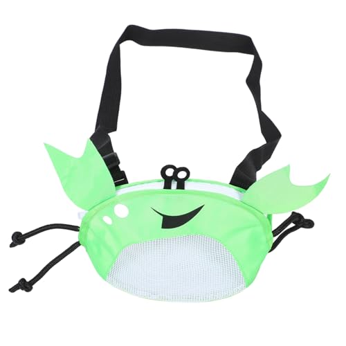 HEMOTON Strandtasche Strandmuscheltasche Shell-Tasche Muscheltaschen Für Kinder Spielzeugtasche Für Den Strand Strand-mesh-Tasche Taschen Für Krabben Strand Muss Haben Light Green PVC von HEMOTON