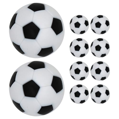 HEMOTON Tischfußball-Tischfußballbälle Spielersatz 23 Mm Mini-Tischfußball-Ballzubehör Schwarz (10Er-Pack) von HEMOTON