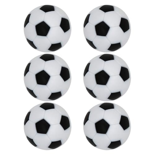 HEMOTON Tischfußball-Tischfußballbälle Spielersatz 23 Mm Mini-Tischfußball-Ballzubehör Schwarz (6Er-Pack) von HEMOTON