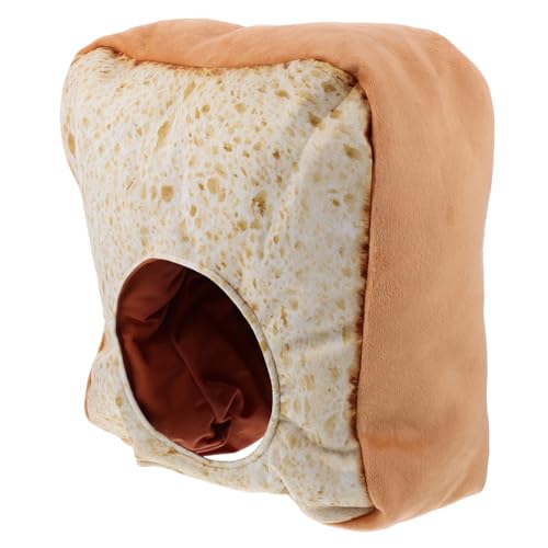 HEMOTON Toast Hut Toastmütze Kostümzubehör Plüsch-Cosplay-Spielzeug Brot Plüsch Fälschung kindermütze kinder kappe kinderspielzeug lustige Brotkappe bezaubernde Kopfbedeckung PP Baumwolle von HEMOTON