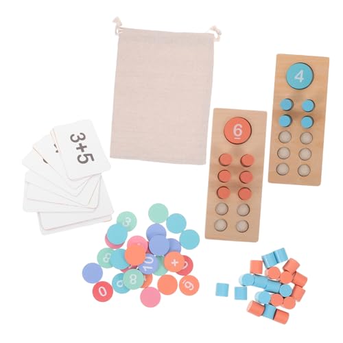 HEMOTON Tragbares Montessori Mathematikspielzeug für Holz Zählrahmen mit Bunten Perlen für Addition und Subtraktion für Vorschulunterricht HEMOTON Tragbares Montessori Mathematikspielzeug für Holz Zählrahmen mit Bunten Perlen für Addition und Subtraktion für Vorschulunterricht von HEMOTON