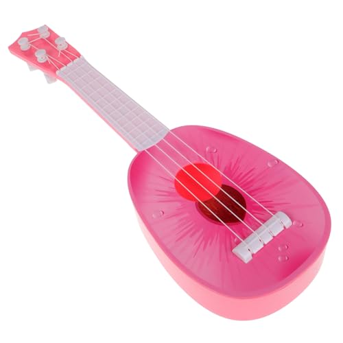 HEMOTON Ukulele Für Anfänger, Kunststoff-früchte, Kinder-Ukulele, Gitarren-Spielzeug, Pfirsich-Mini-Saiten, Musikinstrument, Pädagogisches Lernspielzeug Für Kleinkind-anfänger von HEMOTON