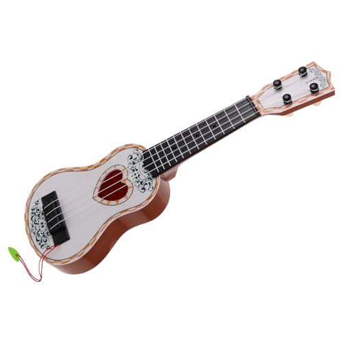 HEMOTON Ukulele Roboter Musikspielzeug Ukulele Kunststoff Beige von HEMOTON