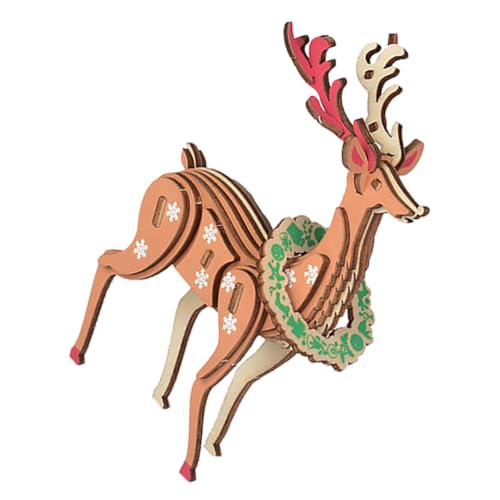 HEMOTON Weihnachts Hirsch Puzzle Weihnachtsdekoration Für Vintage Weihnachtsdekor Kinderspielzeug Weihnachtsschmuck Ornamente Für Kinderpuzzle Kinderpuzzle Weihnachtsschmuck Aus von HEMOTON