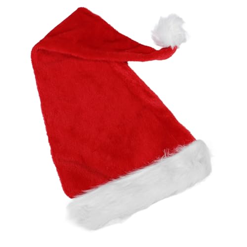 HEMOTON Weihnachtsmütze Langer Elfenhut Santa Kostüm Mütze Nikolausmütze Männer Gnom Kostüm Zubehör Zwergenkostümhüte Gnomenhüte Weihnachtsbaumspitze Hut Rot Polyester von HEMOTON