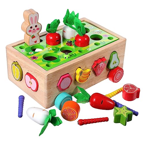 HEMOTON für kindergeschenke Carrot Harvest Toy adventsgeschenke Educational Toys zabawki stymulujące rozwój Safe Toy holzspielsachen Toy car hölzern von HEMOTON