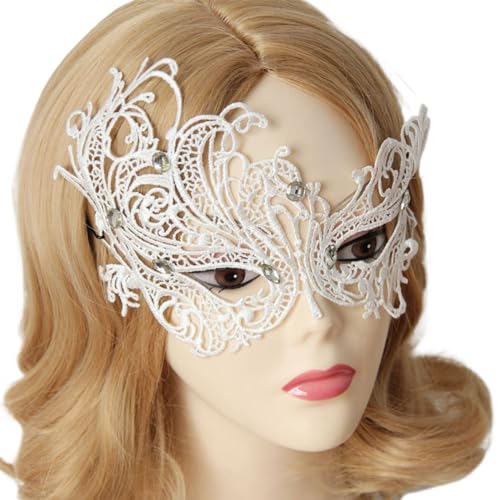 HENANX Augenmaske für Maskerade, Kostüm, Spitze, für Damen, Maskerade, Partys, Abschlussball, Karneval, Hochzeit, Dinner-Party von HENANX