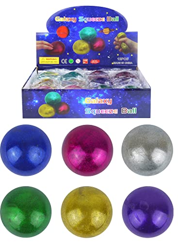 Henbrandt, 7 cm Glitzer-Quetschball, sensorischer Stressball von Henbrandt