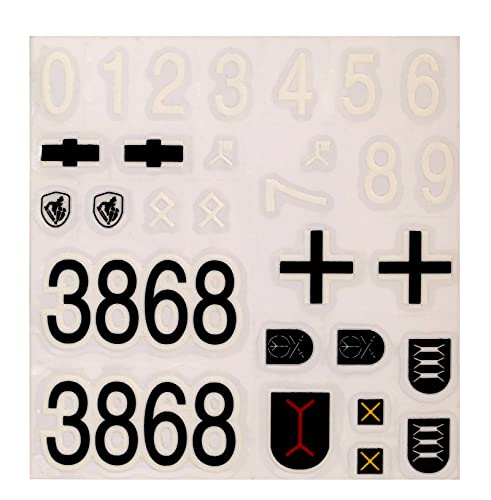 HENG LONG Original Aufkleber Set, Decals | Set für 1:16 Panzer RC Modell Jagdpanther - 3869-1 | Ersatzteil für Markenmodelle, Taigen, Torro 68-093 von HENG LONG