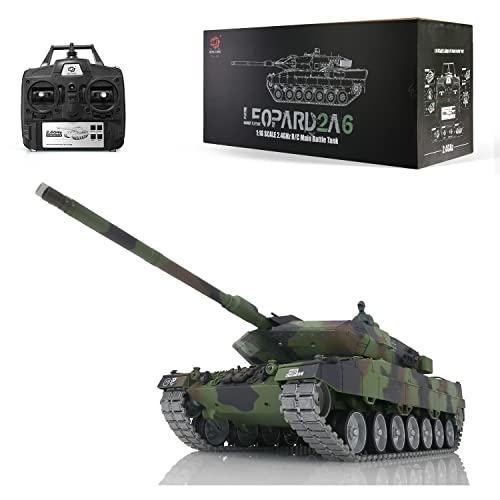 Pro Edition Henglong 1/16 Tk7.0 3889 Customized Leopard Barrel Recoil RC Tank Metal Wheels 360Turret von HENG LONG