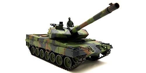 RC Panzer "German Leopard 2A6" Heng Long 1:16 mit Rauch&Sound und Metallgetriebe (Stahl) -2,4Ghz -V6.0 von HENG LONG