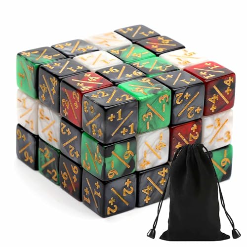 48 Pcs Würfel Zähler, Token Loyalität D6 Kompatibel mit MTG, CCG Magic The Gathering MTG dice Würfel, Kartenspiel Zubehör mit Aufbewahrungsbeuteln 48 Pcs Würfel Zähler, Token Loyalität D6 Kompatibel mit MTG, CCG Magic The Gathering MTG dice Würfel, Kartenspiel Zubehör mit Aufbewahrungsbeuteln von HENGBIRD