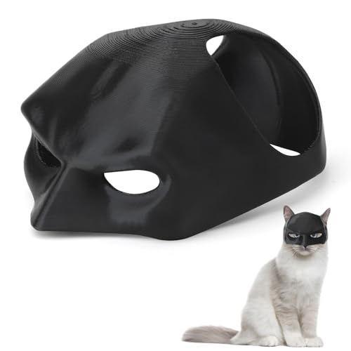 HENGBIRD Batmans Maske für Katzen, Generisch Batcat Maske, 3D Lustige Schwarze Fledermausmaske für Katzen, Cat Clothing HaustierkostüM für Halloween Oder Den TäGlichen Spaß(13cm, Kopfumfang ca. 34cm) von HENGBIRD