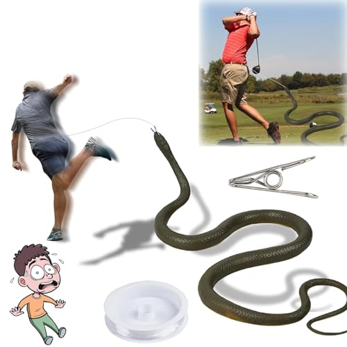 Schlangenstreich mit Saitenclip - Clip auf Schlangenstreich, Schlange auf einem Saitenstreich, der Menschen jagt, DIY Golf Snake Streich mit Schnur und Clip, Schlangenstreich wird nie alt von HENGBIRD