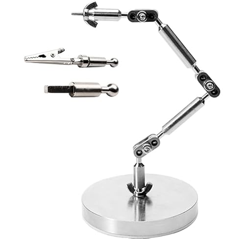 HENGJINGTR Anker-Takelungs-System Für Stop Motion Animation, DIY Stop Motion Armature Kits, Edelstahl-Rig-Arm Mit 3 Anschlüssen/Hebeklammer (Ca. 25-30Cm) von HENGJINGTR