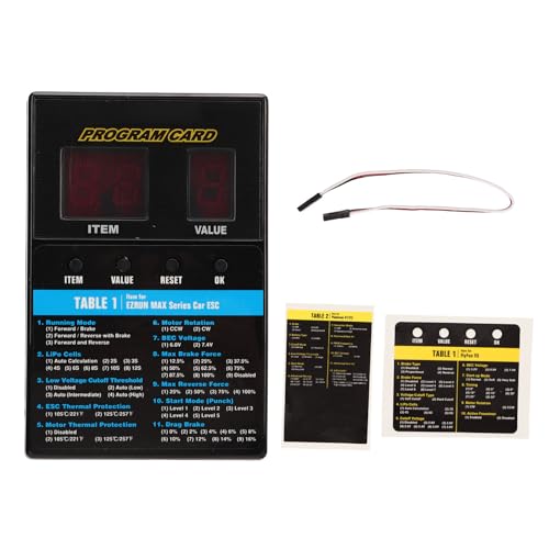 HERCHR LED-Programmkarte für ESC, Programmkartenbox bürstenloser DC 4,8V-8,4 V ESC-Programmierung für RC-Bootsauto-Geschwindigkeitskontrollzubehör HERCHR LED-Programmkarte für ESC, Programmkartenbox bürstenloser DC 4,8V-8,4 V ESC-Programmierung für RC-Bootsauto-Geschwindigkeitskontrollzubehör von HERCHR