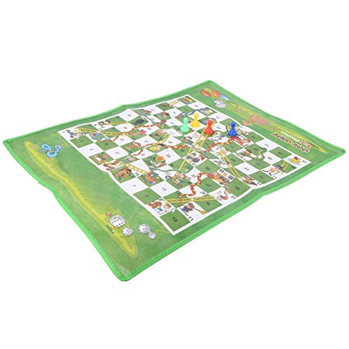 HERCHR Schlangen- und Leiterspiel, 60 x 45 cm, waschbar, faltbar, Vliesstoff, Teppich, Bodenmatte, pädagogisches Schlangenschach, pädagogisches Brettspiel, Spielzeug für Spielaktivitäten HERCHR Schlangen- und Leiterspiel, 60 x 45 cm, waschbar, faltbar, Vliesstoff, Teppich, Bodenmatte, pädagogisches Schlangenschach, pädagogisches Brettspiel, Spielzeug für Spielaktivitäten von HERCHR