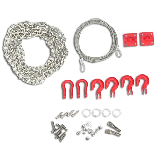 Mini -Metallanhängerkette RC Tow Hake Seilschnalle Winch Häkchen Dekoration Zubehör für 1/10 Axial SCX10 RC Crawler Model Cars Teile Mini -Metallanhängerkette RC Tow Hake Seilschnalle Winch Häkchen Dekoration Zubehör für 1/10 Axial SCX10 RC Crawler Model Cars Teile von HERCHR