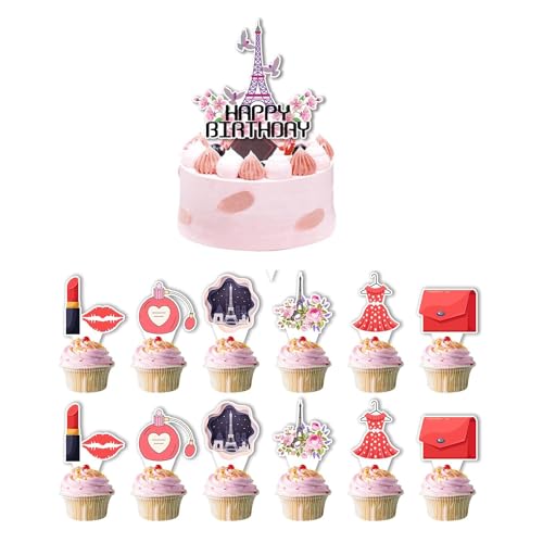 Paris Party Dekorationen,13 Pcs Eiffelturm Paris Kuchen Cupcake Toppers für Mädchen Geburtstag Paris Party Supplies Hochzeit Baby Dusche Dekorationen Paris Party Dekorationen,13 Pcs Eiffelturm Paris Kuchen Cupcake Toppers für Mädchen Geburtstag Paris Party Supplies Hochzeit Baby Dusche Dekorationen von HEREER