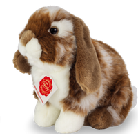 HERMANN TEDDY 93724 Hase sitzend dunkelbraun/weiß gescheckt 20 cm von HERMANN TEDDY