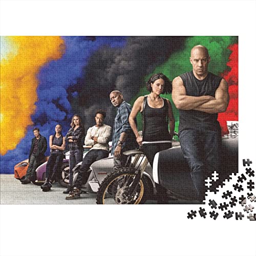 500 Teile Fast & Furious Puzzles Für Erwachsene Teenager Movie Role Stress Relief Familie Puzzle Spiel Wandkunst 500 Stück Puzzle Pädagogisches Spiel Spielzeug Geschenk 500pcs (52x38cm) von HESHS