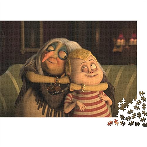 Addams Family Puzzle 300 Teile Wednesday Puzzles Für Erwachsene Und Jugendliche,Unmögliche Puzzle Premium Holzpuzzle Home Spielzeug Dekoration Puzzle Geschenke 300pcs (40x28cm) von HESHS