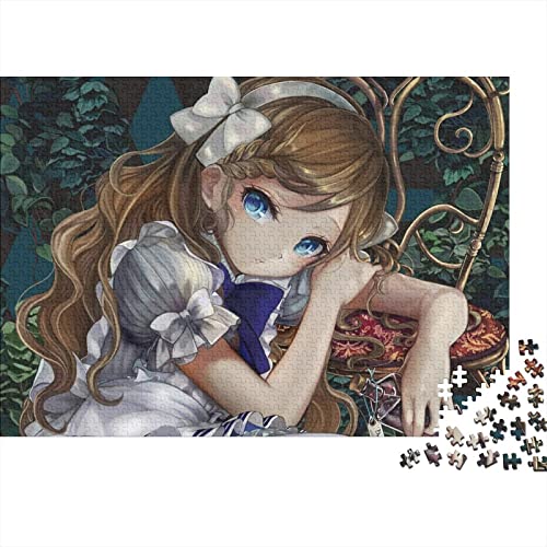 Alice in Wonderland Puzzle Für Erwachsene,Puzzle 300 Teile Herausforderndes Puzzles Anime,Geschicklichkeitsspiel Für Die Ganze Familie,Bunte Fliesen Spielzeug Spiel,Geschenke 300pcs (40x28cm) von HESHS