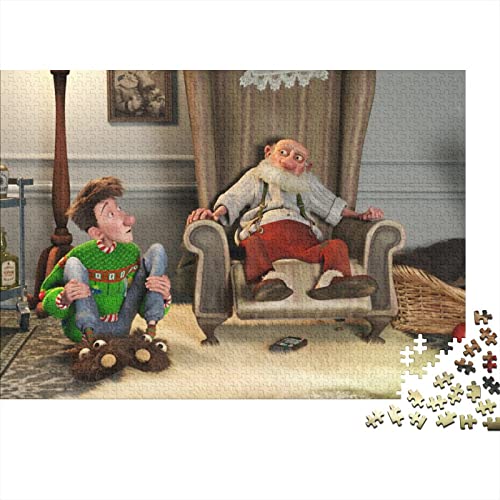 Arthur Christmas 1000 Teile Puzzles,holzpuzzle Puzzles Spiel,Entspannung Puzzle Spiele,mentale Übung Puzzle,Cartoon Für Jugendliche Und Erwachsene Geschenke 1000pcs (75x50cm) von HESHS