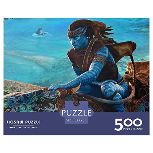 Avatar 500 Teile Puzzle Für Erwachsene Jake Sully Premium Holzpuzzle Große Puzzles Jugendliche Pädagogisches Spiel Spielzeug Geschenk Für Wanddekoration Geburtstagsgeschenk 500pcs (52x38cm) von HESHS