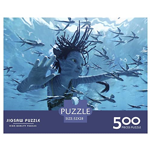 Avatar Puzzle 500 Teile,Puzzles Für Erwachsene,Unmögliches Puzzles Spielzeug, Bunte Fliesen Spiel,Jake Sully 500 Puzzle Dekoration Jugendliche Geschenke Puzzle 500pcs (52x38cm) von HESHS