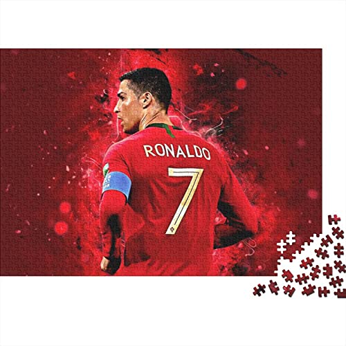 Cristiano Ronaldo 1000 Teile Puzzles,holzpuzzle Puzzles Spiel,Entspannung Puzzle Spiele,mentale Übung Puzzle,CR7 Für Jugendliche Und Erwachsene Geschenke 1000pcs (75x50cm) von HESHS