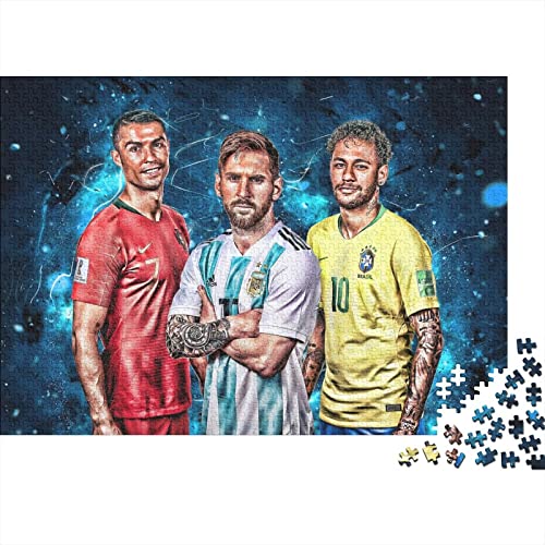 Cristiano Ronaldo Puzzle 1000 Teile,CR7 Puzzles Für Erwachsene,Impossible Puzzle,Geschicklichkeitsspiel Für Die Ganze Familie,Legespiel Home Dekoration Puzzles 1000pcs (75x50cm) von HESHS