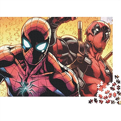 Deadpool 1000 Teile Puzzles for Erwachsene Marvel Premium Wooden Gifts Large Puzzles Educational Game Toy Gift for Wall Decoration Birthday Present 1000pcs (75x50cm) von HESHS