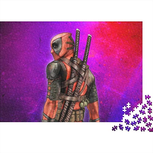 Deadpool 500 Teile Puzzles for Erwachsene Marvel Premium Wooden Gifts Large Puzzles Educational Game Toy Gift for Wall Decoration Birthday Present 500pcs (52x38cm) von HESHS