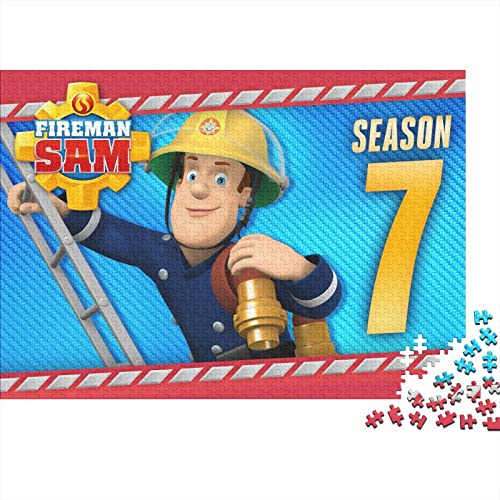 Feuerwehrmann sam Puzzle 1000 Teile,Puzzles Für Erwachsene,Unmögliches Puzzles Spielzeug, Bunte Fliesen Spiel,Cartoon 1000 Puzzle Dekoration Jugendliche Geschenke Puzzle 1000pcs (75x50cm) von HESHS