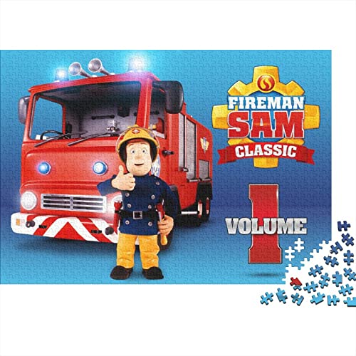 Feuerwehrmann sam Puzzle 1000 Teile,Puzzles Für Erwachsene,Unmögliches Puzzles Spielzeug, Bunte Fliesen Spiel,cartoon 1000 Puzzle Dekoration Jugendliche Geschenke Puzzle 1000pcs (75x50cm) von HESHS