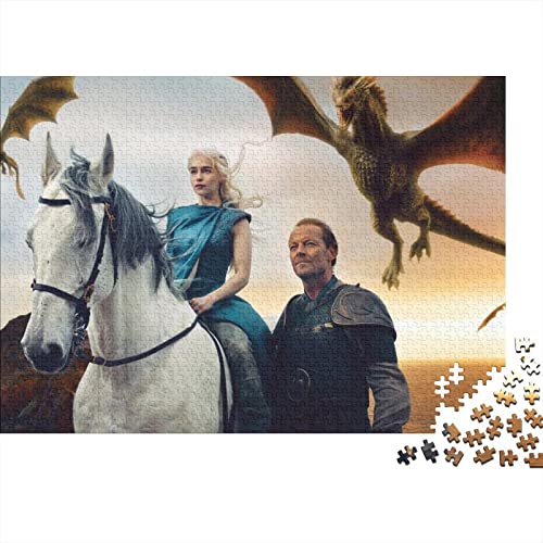 Game of Thrones Puzzle 1000 Teile,Puzzles Für Erwachsene,Unmögliches Puzzles Spielzeug, Bunte Fliesen Spiel,Jon Snow 1000 Puzzle Dekoration Jugendliche Geschenke Puzzle 1000pcs (75x50cm) von HESHS