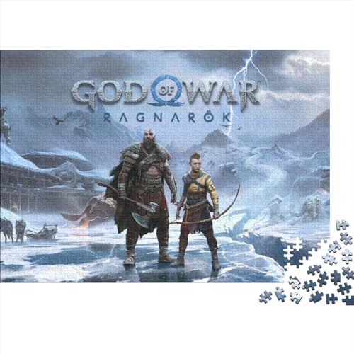 God War 1000 Teile Puzzle Für Erwachsene Gaming Premium Holzpuzzle Große Puzzles Jugendliche Pädagogisches Spiel Spielzeug Geschenk Für Wanddekoration Geburtstagsgeschenk 1000pcs (75x50cm) von HESHS