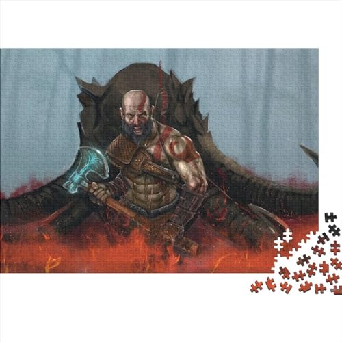 God War 1000 Teile Puzzles Shaped Premium Wooden Puzzle Gaming,Birthday Present,Wall Art for Adults Difficult and Challenge Gifts 1000pcs (75x50cm) von HESHS