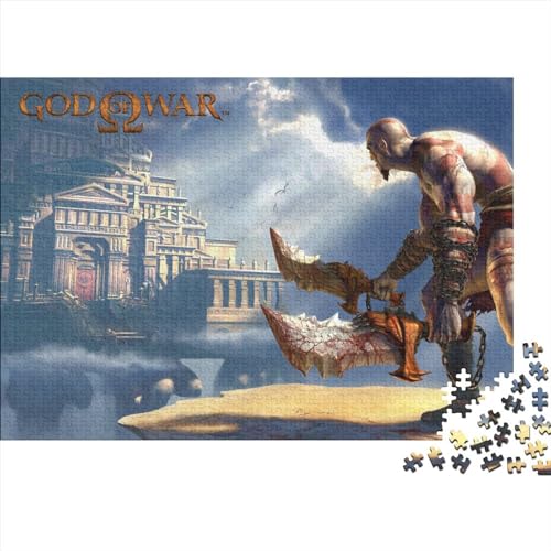 God War Puzzle 300 Teile,Puzzles Für Erwachsene,Unmögliches Puzzles Spielzeug, Bunte Fliesen Spiel,Gaming 300 Puzzle Dekoration Jugendliche Geschenke Puzzle 300pcs (40x28cm) von HESHS